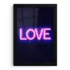 Neon - Love - Valentijn fotolijst zwart zonder passe partout klein -3d