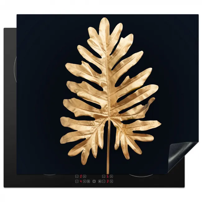Gouden Monstera Majesteit Inductie beschermer vinyl 3mm middel -3d