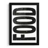 Food - Zwart - Wit - Decoratie fotolijst zwart zonder passe partout klein -3d