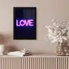Neon - Love - Valentijn fotolijst zwart zonder passe partout klein -sfeer5