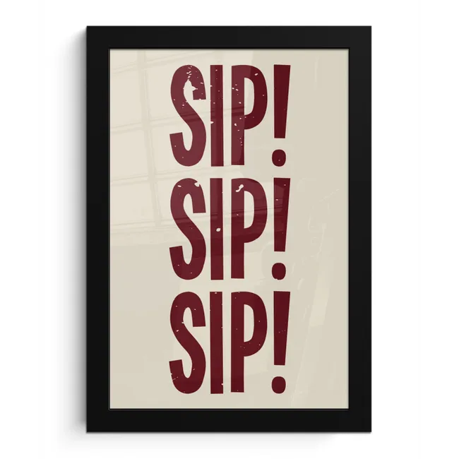 Japandi - Vintage - Decoratie - Rood fotolijst zwart zonder passe partout klein -3d