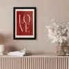 Love - Rood - Minimalistisch fotolijst zwart zonder passe partout klein -sfeer5