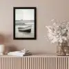 Roeiboot - Zee - Horizon fotolijst zwart zonder passe partout klein -sfeer5