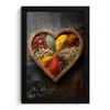 Houten - Hart - Kleurrijke - Specerijen fotolijst zwart zonder passe partout klein -3d