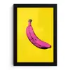 Banaan - Grafisch - Geel fotolijst zwart zonder passe partout klein -3d