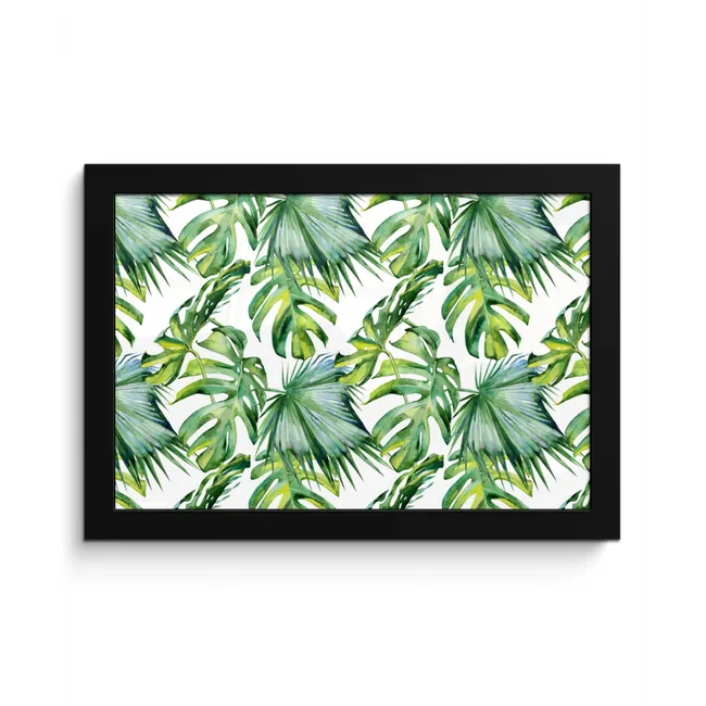 Monstera - Palmblad - Jungle - Tropisch fotolijst zwart zonder passe partout klein -3d