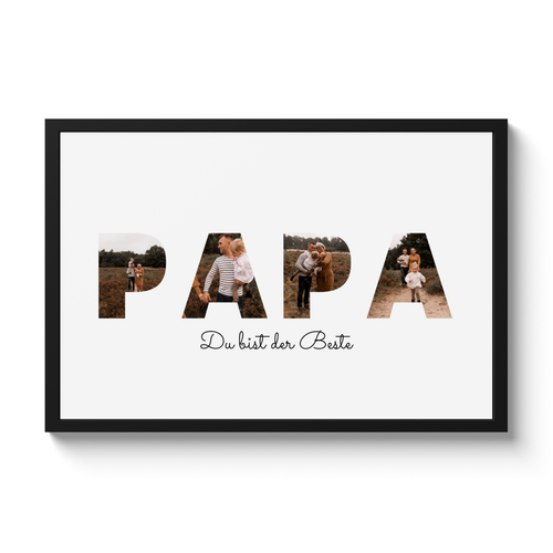 Poster mit Rahmen - Papa