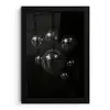 Discoballen - Minimalistisch - Zwart fotolijst zwart zonder passe partout klein -3d