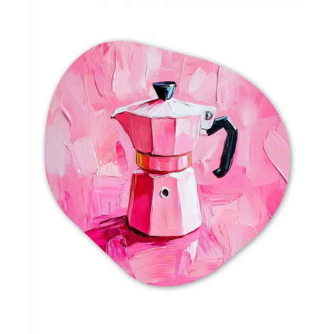Roze - Verf - Coffee Wandcirkel Organisch Forex 3mm klein -3d