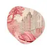 City - Car - Pink Wandcirkel Organisch Forex 3mm middel -3d