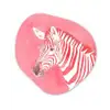 Zebra - Pink - Verf Wandcirkel Organisch Forex 3mm middel -3d
