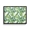 Inductie beschermer - Tropical - Bladeren - Jungle - Inductie mat fotolijst zwart zonder passe partout middel -3d