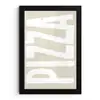 Pizza - Decoratie - Japandi - Wit fotolijst zwart zonder passe partout klein -3d