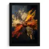 Specerijen - Explosie - Oranje fotolijst zwart zonder passe partout klein -3d