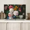 Stilleven met bloemen in een glazen vaas - Schilderij van Jan Davidsz. de Heem Spatscherm Aluminium klein -sfeer2