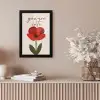Klaproos - Bloem - Rood - Valentijn fotolijst zwart zonder passe partout klein -sfeer5