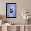 Papegaai - Koksmuts - Vogel - Leuk fotolijst zwart zonder passe partout klein -sfeer5