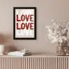 Love - Rood - Tekst fotolijst zwart zonder passe partout klein -sfeer5