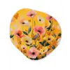 Bloemen - Veld - Geel Wandcirkel Organisch Forex 3mm klein -3d