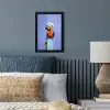 Papegaai - Koksmuts - Vogel - Leuk fotolijst zwart zonder passe partout klein -sfeer3