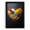 Specerijen - Mix - Hartvorm - Zwart fotolijst zwart zonder passe partout klein -3d