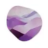 Abstract - Heuvels - Landschap - Paars Wandcirkel Organisch Forex 3mm klein -3d