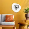 Basketbalbord - Minimalistisch - Zwart Wandcirkel Organisch Forex 3mm klein -sfeer4