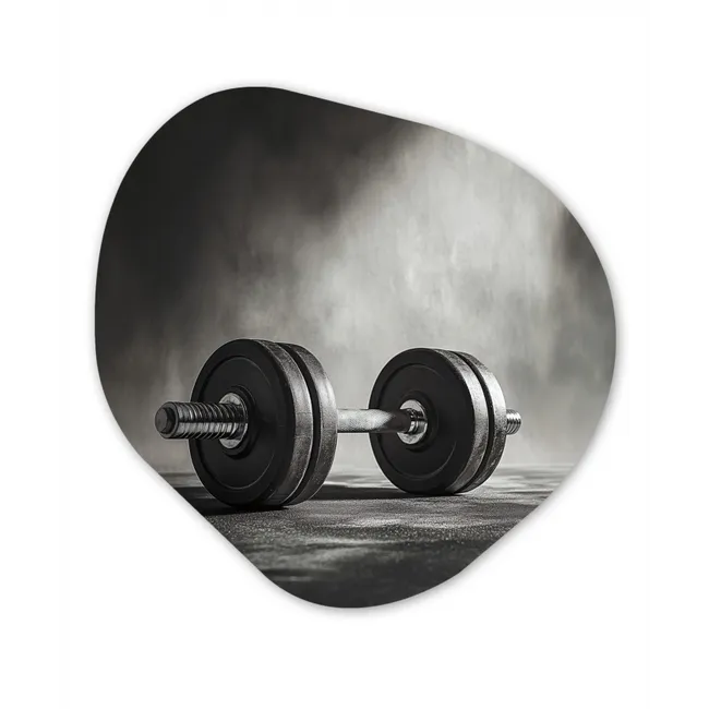Halter - Gewichten - Zwart Wandcirkel Organisch Forex 3mm klein -3d