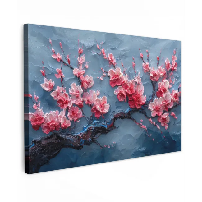 Bloesem - Bloem - Roze - Tak canvas 2cm klein -z3d