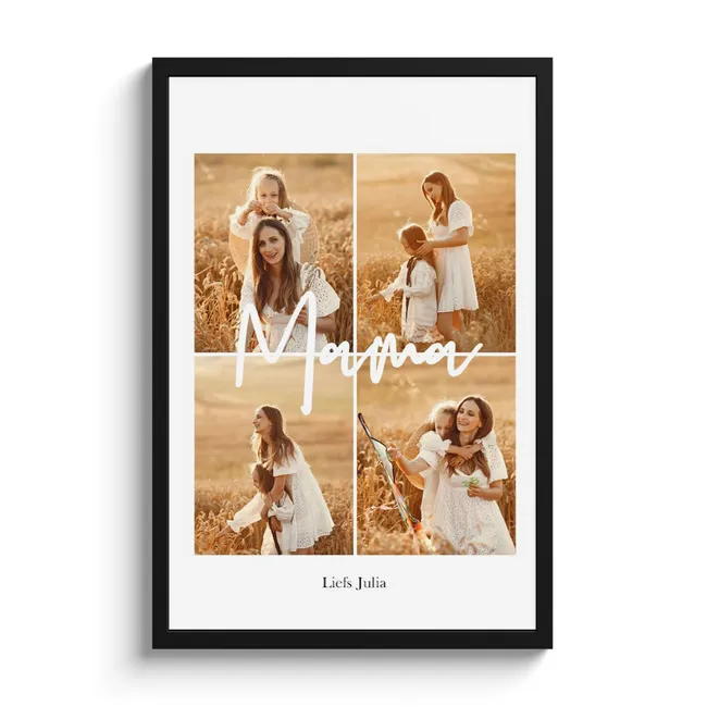 Poster mit Rahmen – Mama-Collage