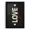 Love - Rood - Valentijn fotolijst zwart zonder passe partout klein -3d