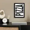 Pizza - Japandi - Decoratie - Vintage fotolijst zwart zonder passe partout klein -sfeer1