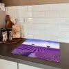 Lavendellijnenspel bij Schemerlicht Inductie beschermer vinyl 3mm middel -sfeer3