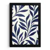 Bladeren - Klimop - Donkerblauw fotolijst zwart zonder passe partout klein -3d