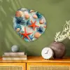 Zeesterren - Schelpen - Illustratie - Zand Wandcirkel Organisch Forex 3mm klein -sfeer2