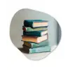 Stapel - Boeken - Groen - Daglicht Wandcirkel Organisch Forex 3mm klein -3d