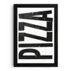 Pizza - Japandi - Decoratie - Vintage fotolijst zwart zonder passe partout klein -3d
