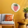 Aardbei - Minimalistisch - Rood - Fruit Wandcirkel Organisch Forex 3mm klein -sfeer4