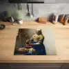 Het melkmeisje - Kunst - Oude meesters - Vermeer Inductie beschermer vinyl 3mm middel -sfeer5
