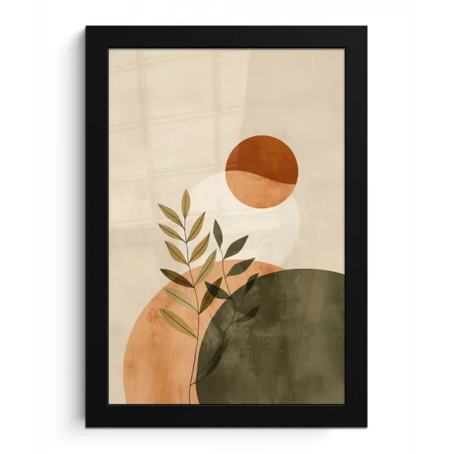 Takken - Vormen - Abstract fotolijst zwart zonder passe partout klein -3d