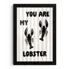 Lobster - Beige - Minimalistisch fotolijst zwart zonder passe partout klein -3d