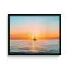 Zee - Zeilboot - Zonsondergang fotolijst zwart zonder passe partout middel -3d