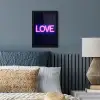 Neon - Love - Valentijn fotolijst zwart zonder passe partout klein -sfeer3