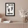Lobster - Beige - Minimalistisch fotolijst zwart zonder passe partout klein -sfeer5