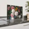 Stilleven met bloemen in een glazen vaas - Schilderij van Jan Davidsz. de Heem Spatscherm Aluminium klein -zzproduct_nieuw