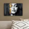 Gezicht - Vrouw - Penseelstreken - Abstract canvas 2cm klein -sfeer3