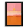 Zon - Abstract - Landschap - Oranje fotolijst zwart zonder passe partout klein -3d