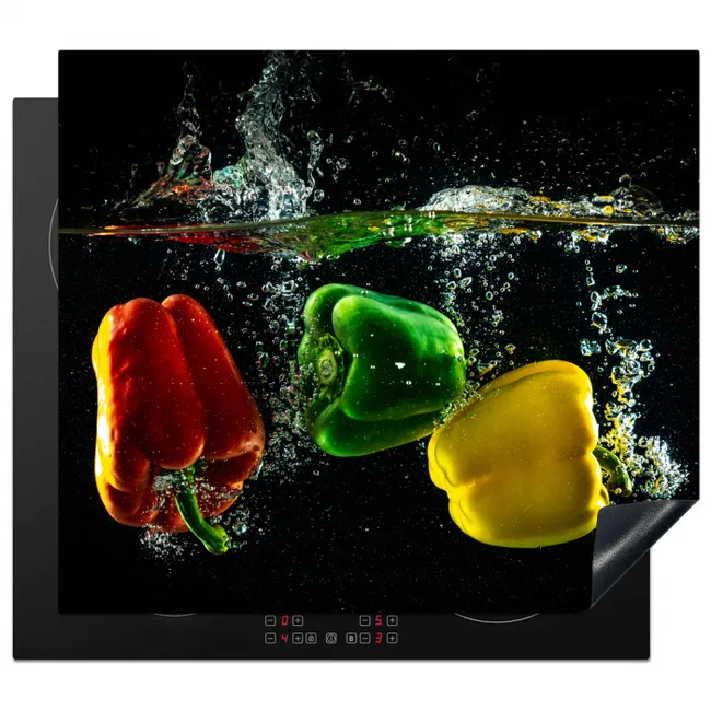 Paprika’s in Watershow Inductie beschermer vinyl 3mm middel -3d