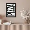 Pizza - Japandi - Decoratie - Vintage fotolijst zwart zonder passe partout klein -sfeer5