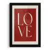 Love - Rood - Minimalistisch fotolijst zwart zonder passe partout klein -3d